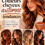 Tendances couleurs cheveux automne 2023 avec des teintes chaudes et riches