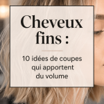 Une femme avec des cheveux fins arborant une coupe volumineuse et moderne.