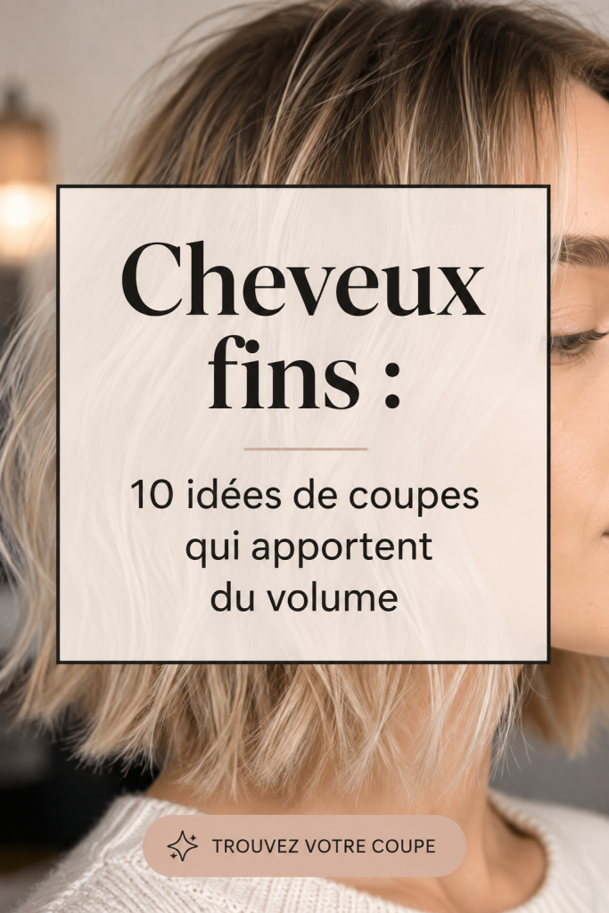 Une femme avec des cheveux fins arborant une coupe volumineuse et moderne.