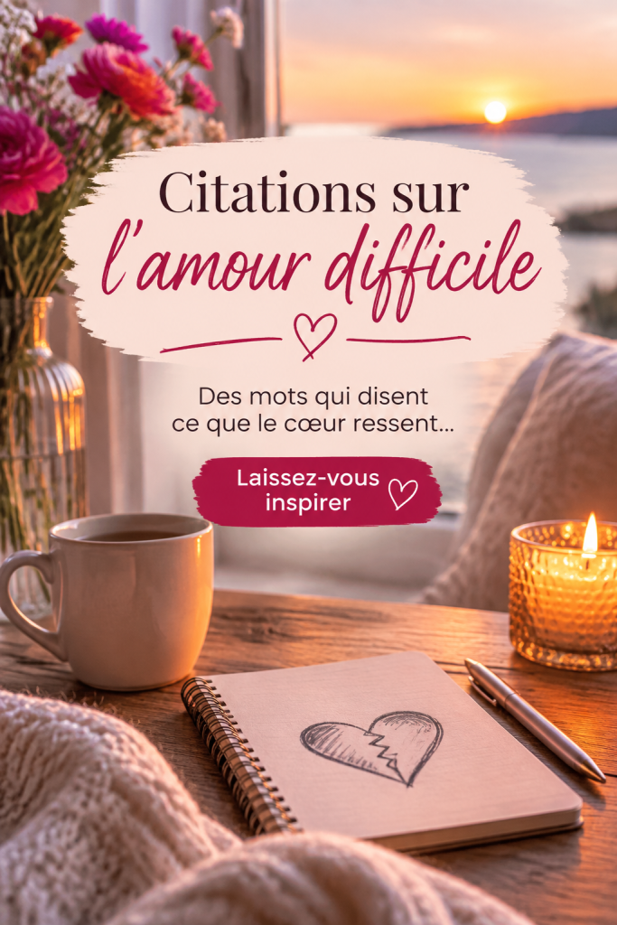 Citations sur l'amour difficile avec des arrière-plans émotionnels