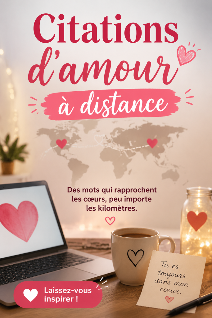 Un couple séparé par la distance se connectant à travers des citations d'amour.