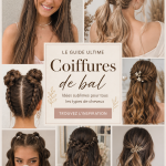 Coiffure élégante pour le bal avec des boucles glamour