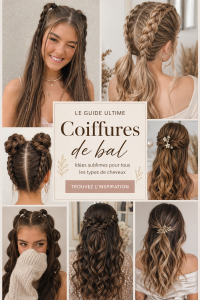 Coiffure élégante pour le bal avec des boucles glamour
