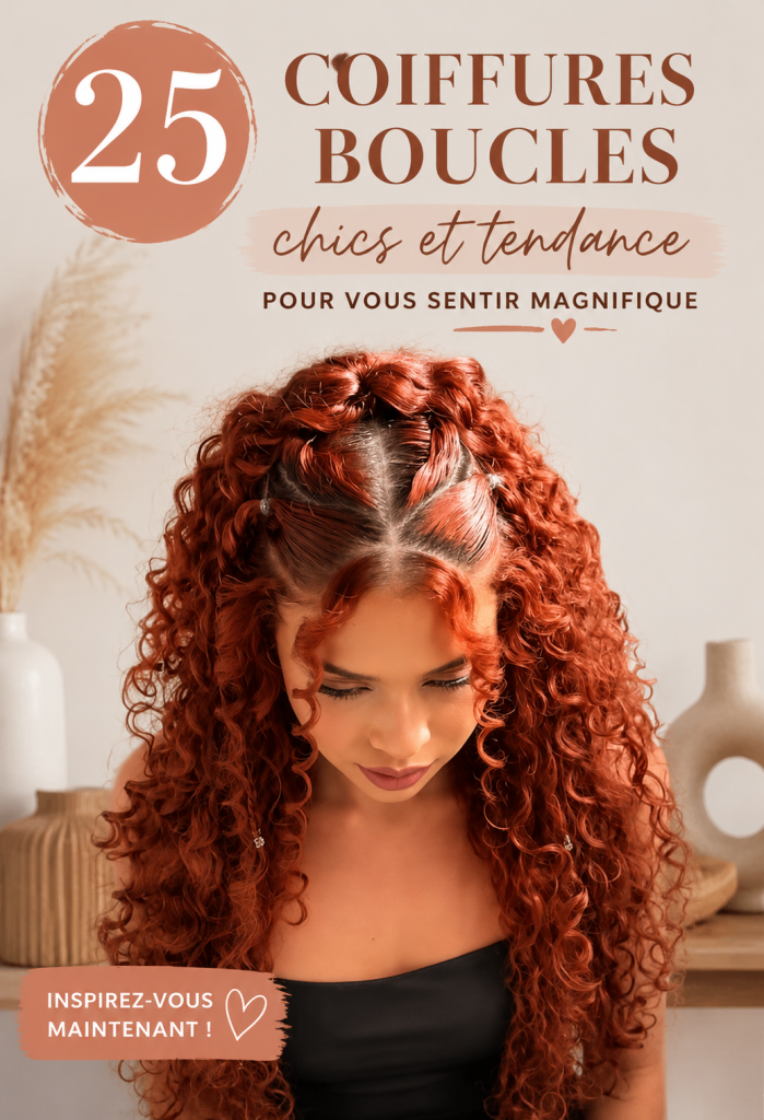 Femme avec de magnifiques boucles élégantes et stylées.