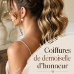 Coiffure élégante pour demoiselles d'honneur, adaptée à différents décolletés.