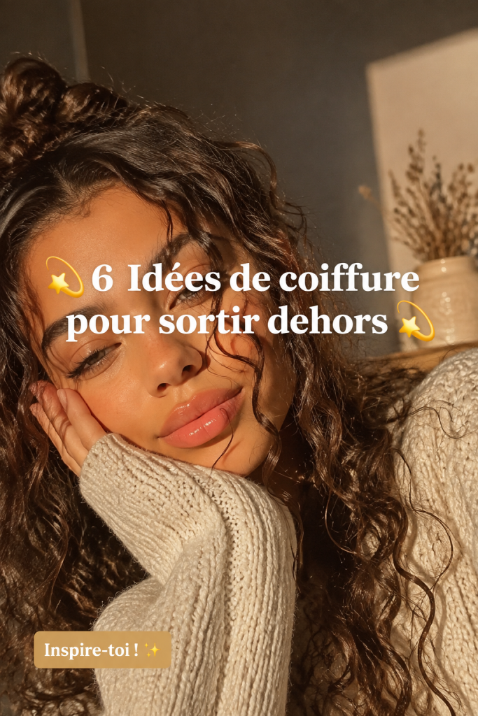 Femme avec une coiffure élégante prête pour une sortie.