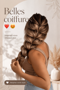 Femme affichant une coiffure magnifique, avec des cheveux brillants et bien coiffés.