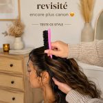 Coiffure mi-haut mi-bas élégante mettant en valeur le visage