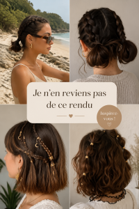 Une coiffure tendance et élégante mettant en valeur des cheveux brillants et bien coiffés.