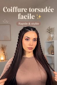 Coiffure tordue élégante pour un look réussi
