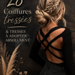 Collage de 28 coiffures tressées glamour et élégantes
