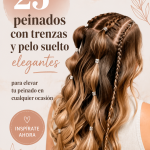 Femme avec une coiffure élégante composée de tresses et de cheveux lâchés.