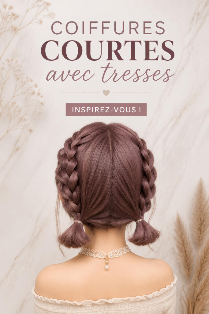 Coiffures tressées courtes mettant en valeur diverses techniques de tressage