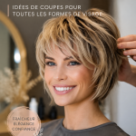 Femme avec une coupe de cheveux courte et moderne, parfaite pour le printemps 2025