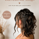 Femme avec une demi-attachée élégante et décontractée mettant en valeur ses cheveux moyens.
