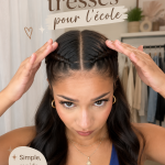 Tresses élégantes pour une journée d'école, coiffure pratique et stylée.