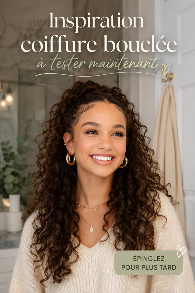 Un modèle avec une coiffure bouclée inspirante et stylée.