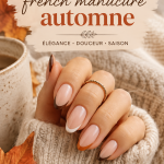 French manucure tendance automne 2023 sur des ongles soignés