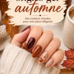 Idées d'ongles en gel aux couleurs automnales, alliant élégance et tendance.