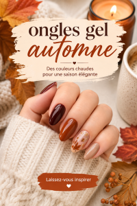 Idées d'ongles en gel aux couleurs automnales, alliant élégance et tendance.