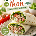 Wrap au thon savoureux garni de légumes frais