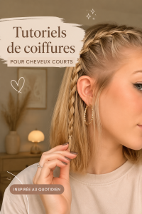 Femme avec une coiffure courte élégante