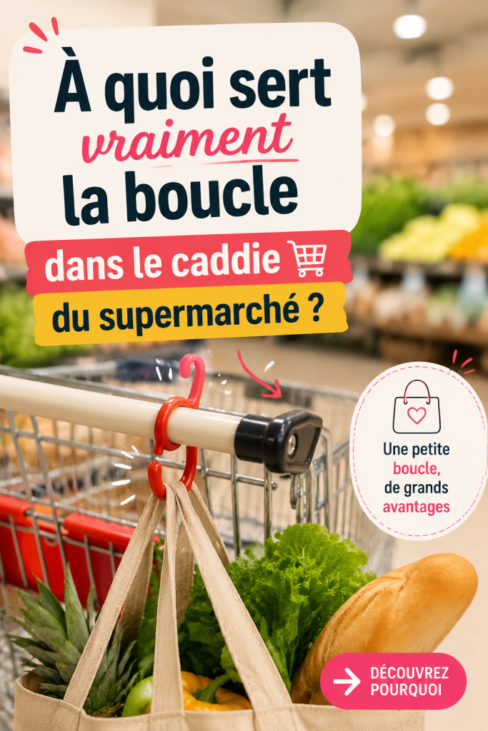 Boucle pratique du caddie de supermarché pour une utilisation efficace