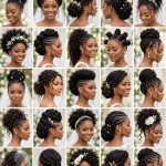 Chignon élégant sur une femme noire lors d'un mariage