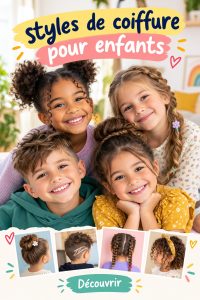Une sélection de coiffures colorées et amusantes pour enfants