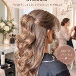 Coiffure élégante pour une demoiselle d'honneur lors d'un mariage