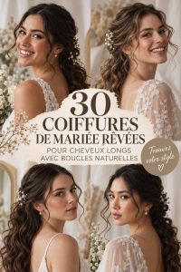 Coiffure de mariage avec boucles douces et élégantes pour 2026
