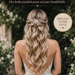 Une mariée avec une coiffure élégante et moderne pour son mariage, 2025