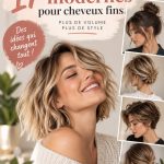 Coiffures modernes pour cheveux fins avec différentes coupes stylées.