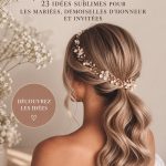 Une mariée avec une coiffure printanière élégante pour son mariage