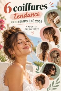 Femme avec une coiffure tendance pour le printemps-été 2026