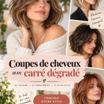 Image d'une femme avec un carré dégradé moderne, mettant en avant la texture et le mouvement des cheveux.