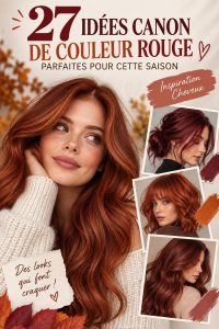 Femme avec des cheveux roux flamboyants sous un éclairage naturel