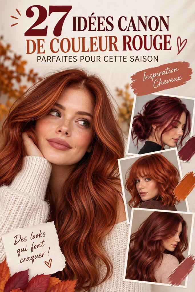 Femme avec des cheveux roux flamboyants sous un éclairage naturel