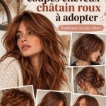 Coiffure avec une magnifique couleur de cheveux bruns-gingembre