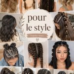 Femme avec une coiffure élégante et un maquillage sophistiqué, illustrant le style moderne.