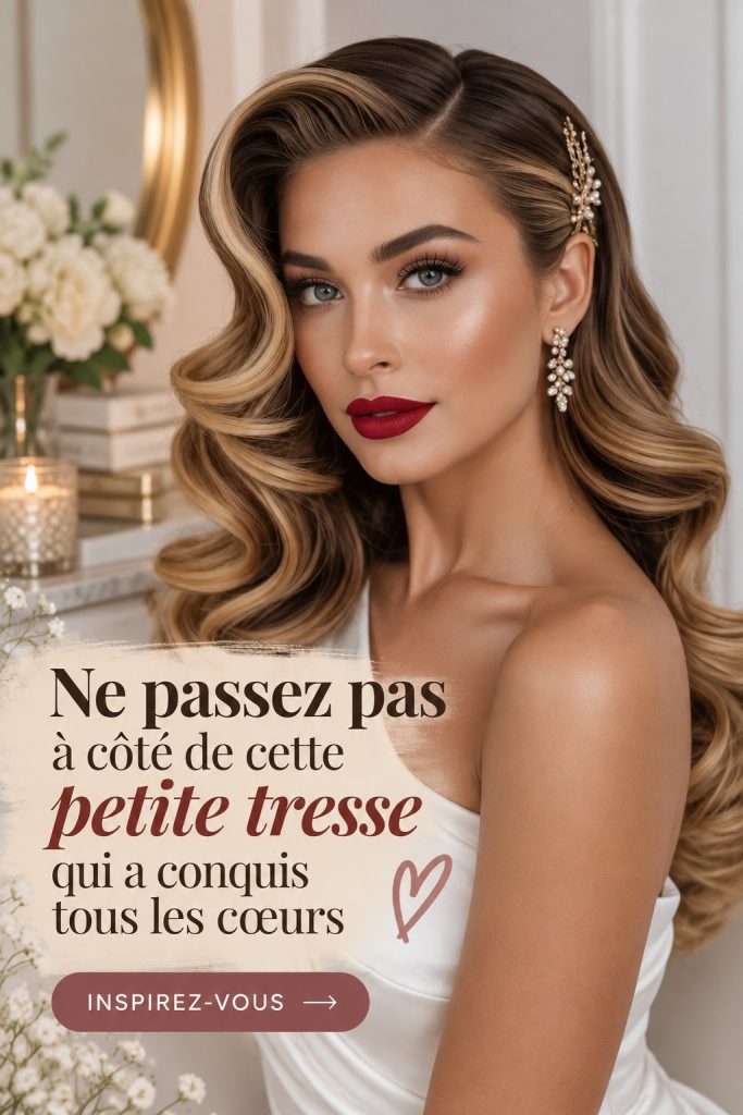 Femme avec une tresse délicate, ajoutant une touche élégante à sa coiffure.