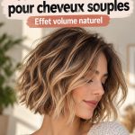 Femme avec un bob ondulé court aux couches texturées