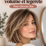Modèle de bob texturé aux couches douces, affichant volume et légèreté.