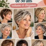 Femme mature avec un bob dégradé élégant et moderne, ajoutant volume à sa chevelure.