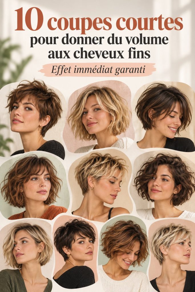 Coiffure moderne : bob effilé ajoutant du volume à des cheveux fins
