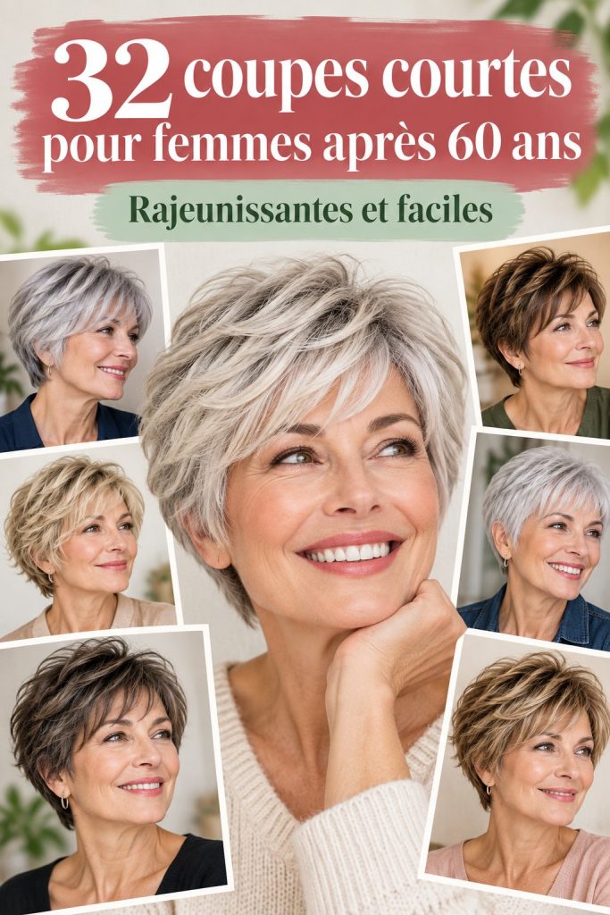 Une femme âgée arborant une coiffure bob élégante et moderne.