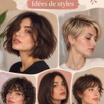 Femme avec une coiffure courte stylée et moderne.