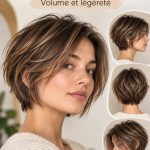 Image d'une coupe courte dégradée mettant en valeur des cheveux fins.