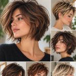 Coupe au carré dégradée sur cheveux épais, mettant en valeur la texture et le volume.