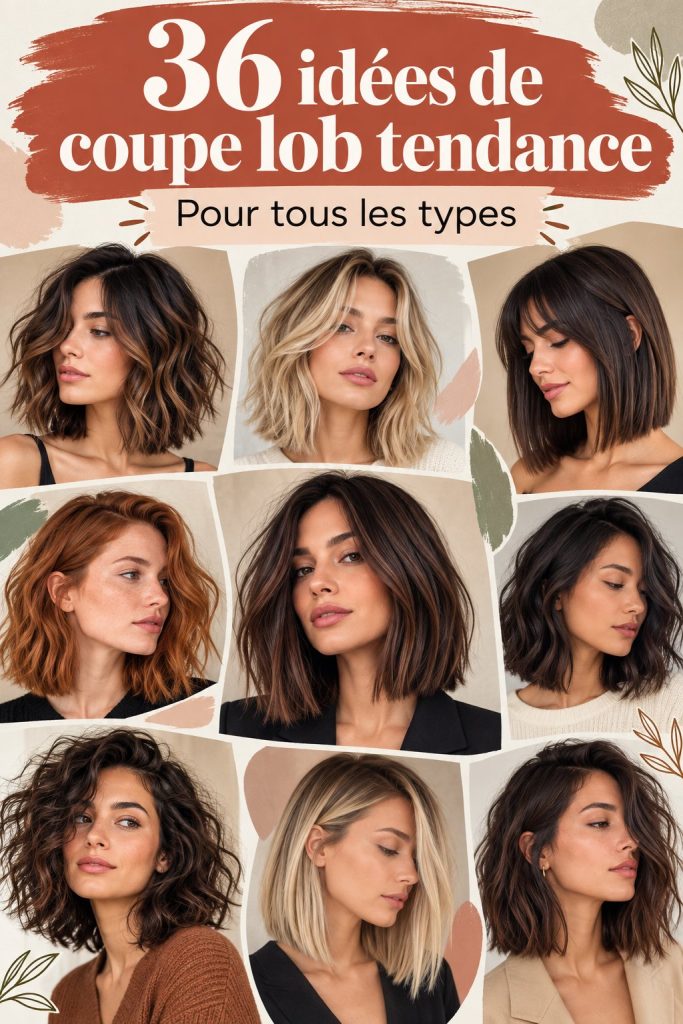 Idées de coupes lob tendance pour un look moderne